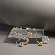 [ZANZAN ZANZAN] Anti-Allergic Steel Needle-Donut Shape Metal Earrings [EK70BF007]