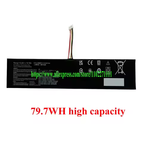 79.7WH C41N2208 Battery For ASUS ROG ALLY Gaming Handheld series of RC71L/PC71L Expand high capacity