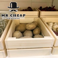 (Ready Stock)Bekas Simpan Bawang / Kotak Bawang / Wooden Box with Potatoes,Onions / Wood Storage Box