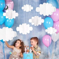 16Pcs 3D Cloud Decorations White Hanging Clouds For Ceiling Cloud Party Decorations Cloud Ornaments 