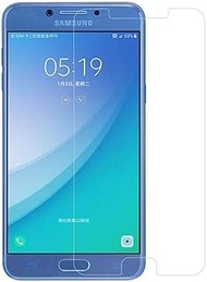 [3 Pack] Samsung Galaxy C5 Pro Tempered Glass Screen Protector, HD Transparent - 9H Hardness - No Bubbles - Anti-Fingerprint - Anti-Scratch