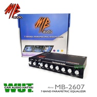 MB audio ปรีแอมป์ /PRE AMP ปรีแอมป์7แบนด์ 7Band (ซับรวม) เครื่องเสียงรถ ปรีแอมป์รถยนต์ ปุ่มกดเก็บได้  MB audio รุ่น MB-2607