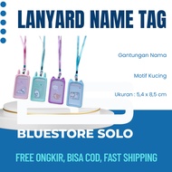 GANTUNGAN Lanyard Name Tag Lanyard Business Card Holder Cat Motif Name Tag Name Hanger