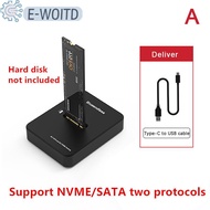 YANXING M2ที่เชื่อมต่อ NVMe คีย์ USB M 2 USB C SSD เคส NVME และ NGFF HDD SSD Docking Station BASE