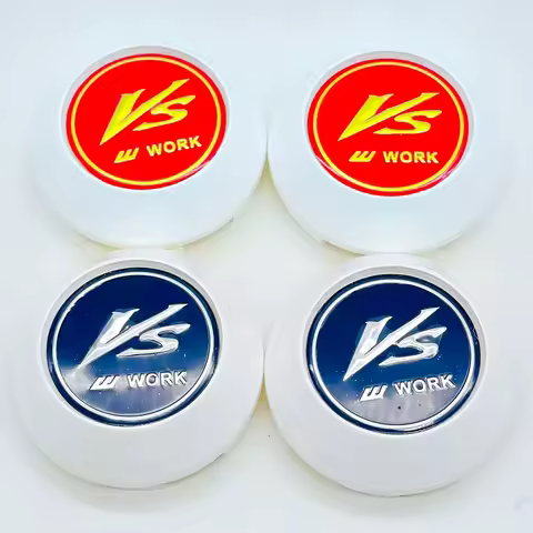 4pcs 60/65/68/69mm VS W work 3D Car Emblem Wheel Center Hub Cap Rim badge Covers Decoration Refit Cr