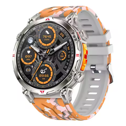 Men KC93 Smart Watch 1.56inch AMOLED GPS Positioning Outdoors Sports Fitness Tracker Bluetooth Calli