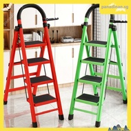 Indoor Ladder Four Step Five Step Household Folding Ladder Miter Ladder Thickened Steel Pipe Multi-function Ladder