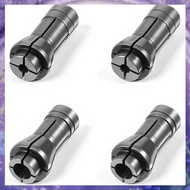 [P K A M] 4-Pack Silver 1/4" to 1/8" Die Grinder Collet Adapter Accessories Attachments 1.06 X 0.53 