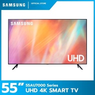 SAMSUNG สมาร์ททีวี 4K UHD TV รุ่น 55AU7002KXXT 55 นิ้ว รับประกันศูนย์ 1 ปี | รับชม NETFLIX Disney+ Hotstar VIU