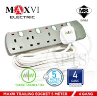 5 meter MAXVI 4 Gang Extension Trailing Socket Wayer Panjang