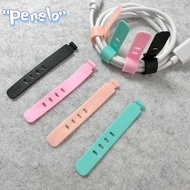 PENELO Rubber Thread Trimmer, 4 Holes TPR Data Cable Storage Device, 6 Colors Bobbin Winder