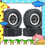 39A- 4Pcs Metal Beadlock Wheel Hub Wheel Rim and Rubber Tire for  C14 C24 B14 B24 B36 MN D90 MN99S R
