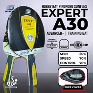 Sunflex Expert A30 Table Tennis Ping Pong Bat Premade Bet Advanced Ergo Grip Handle Above Donic Schi