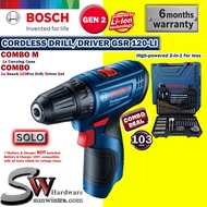 COMBO Bosch GSR120-LI Cordless Drill/Driver Bosch 103Pcs Drill/Driver Set **SOLO or Battery &amp; Charger GSR 120-LI GSR 120