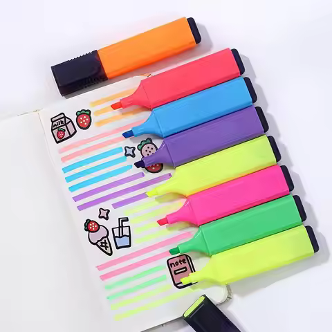 Color Highlighter Pen Set 4 6 8 Colors For Notes Drawing Study Office Stationery