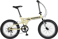 HUMMER FDB206FAT-BIKE 13284 20 Inch Extra Thick 3.0 Tires, Foldable, Powerful Bicycle, Shimano 6 Speed Shifter, Front and Rear V Brake System