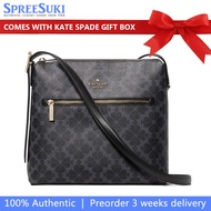 Kate Spade Handbag In Gift Box Spade Flower Large Swingpack Buckle Crossbody Black # KM717