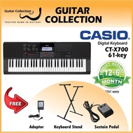 Casio Casiotone CT-X700 | 61 Keys Keyboard | Free Adaptor, Stand, & Sustain Pedal (Black) (CT-X700/ 