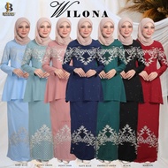 WILONA KURUNG MODEN COTTON STRECHABLE LACE DEPAN | BAJU NIKAH TUNANG KAHWIN PLUS SIZE FS L/XL 2XL/3XL 4XL/5XL