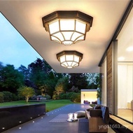 Octagonal Light Outdoor Light Balcony Foyer European Style Moisture-Proof Entry Ceiling Light Outdoo