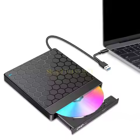 Best Seller 6 in 1 External DVD Drive USB USB C Burners DVD Optical Drive Portable DVD Rewriter for 