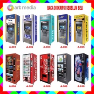 1 DOOR REFRIGERATOR STICKER ATM & DRINK MACHINE