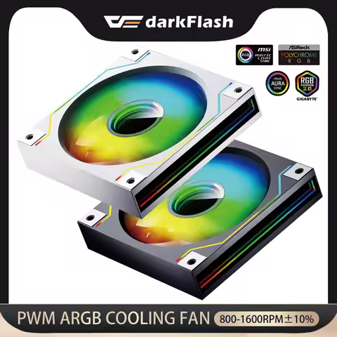 Darkflash DM20 ARGB Pc Case Fan Ventiladores 120mm Pc Infinity Spiegel Ontwerp 4PIN PWM 5V 3PIN Stil