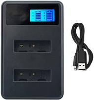 LCD USB Dual Battery Charger for Sony HDR-PJ410, HDR-PJ410E, HDR-PJ440, HDR-PJ440E Handycam Camcorde