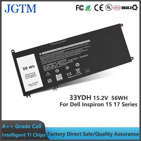JGTM 33YDH Laptop Battery for Dell Inspiron 15 7577 17 7000 7773 7778 7786 7779 2in1 G3 15 3579 G3 1