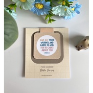 Bible verse- 1 Peter 5:7 | Bookmark | Magnetic bookmark | Book lover | Bookish | Stationery