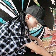 Wig Cap Funny with Dirty Braids Duck Tongue Cap Wig Men and Women Hip-hop Braids Handsome Ponytail