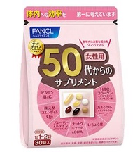 FANCL - (新版) 50代女性綜合營養維他命補充丸 (30 小包) [綜合維他命 礦物質 女性保健 明目 健骨 抗衰老 抗氧化 骨骼健康 鈣 DHA 大豆異黃酮 輔酶Q10 藍莓 葉黃素 銀杏葉