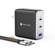 100W USB C Charger, 120W MacBook Pro Charger, 3-Port GaN Fast Charger with PD3.0, PPS, for MacBook p