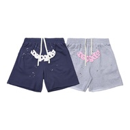 IY9J Sp5der 555 Spider Web Foam Printed Shorts Men Women Same Style Loose Casual All-Match Couple Sp