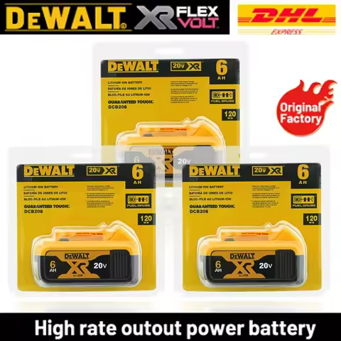 Original DEWALT battery 20V,6AH rechargeable lithium-ion battery DCB206 ,Dewalt tool battery, DCB110