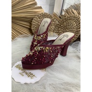 Ellin Burgundy Wedding Shoes 10cm