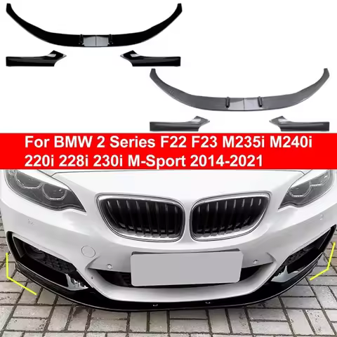 Car Front Bumper Lip Diffuser Spoiler For BMW 2 Series F22 F23 M235i M240i 220i 228i 230i M-Sport 20
