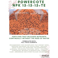 Woodside Powercote NPK 15-15-15/15:15:15+ TE Fertiliser/Fertilizer for Cactus,Succulents,Monstera,Ph
