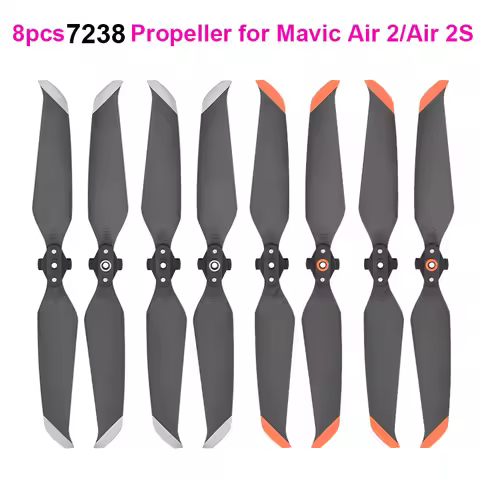 8PCS 7238F Low Noise Propellers For DJI Mavic Air 2/AIR 2S Wing Fan Quick Release Props for DJI Mavi