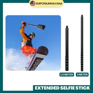Proocam Long Invisible Selfie Stick Monopod 1.5 meter / 3 meter Adjustable for Insta360 Action Camer