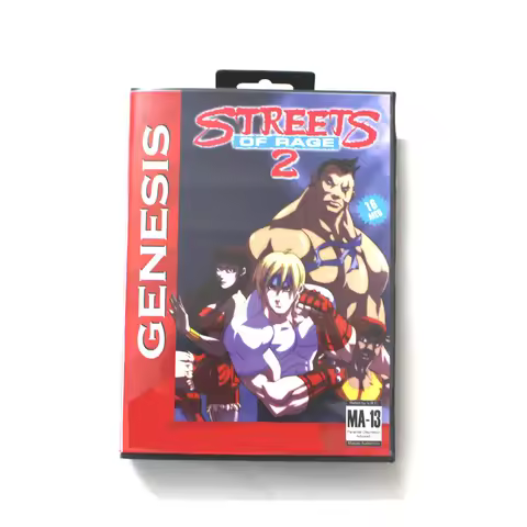 Street Of Rage 2 MD Game Card 16 Bit US Cover for Sega Megadrive Genesis with Retail Box