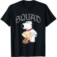 Family Guy Brian & Stewie Griffin Squad Goals T-Shirt for Men and Women 100%cotton Family Gus Print 