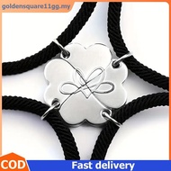 GOGG Four-leaf Clover Magnetic Best Friendship Bracelets For 4pcs Women Men Magnet Heart Best Friend