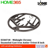 Lodge Enameled Cast Iron Antler Trivet 8 Inch EC8AT18 - Midnight Chrome