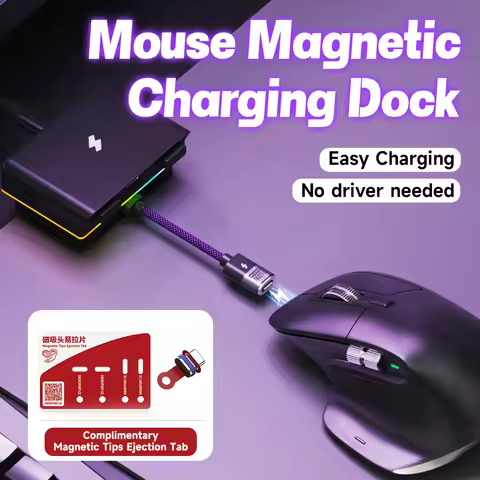 RGB Mouse Magnetic Charging Dock for Logitech G PRO X SUPERLIGHT 2//MX Master 3/3S/Anywhere 3/3S/Raz