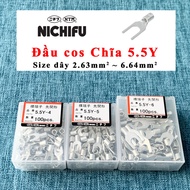 Japanese Nichifu 5.5Y cos head - Bare type Y-shaped head - For wire 2.63 to 6.64mm2 5.5Y-4 5.5Y-5 5.