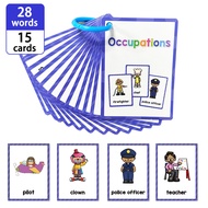 แฟลชการ์ด Flashcard Occupations Flash Cards บัตรคำภาษาอังกฤษ เกมส์ทายภาพ สื่อการเรียนการสอน เสริมพัฒ