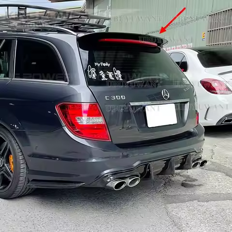 For Mercedes Benz W204 Wagon C200 C300 C63 Estate / Wagon High Quality Carbon Fiber Roof Spoiler Car