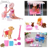TANGPANGLUZ 1Set Toys Photo Props Scene Model Pet Cat Dogs Doll Accessories Beach Rocking Chair Kitchen Cookware Trolley