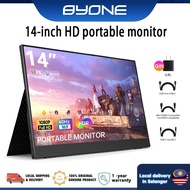 BYONE 14 Inch Portable Monitor1920*1080p LED Screen IPS HD monitor/Gaming Monitor for Switch XBOX PS